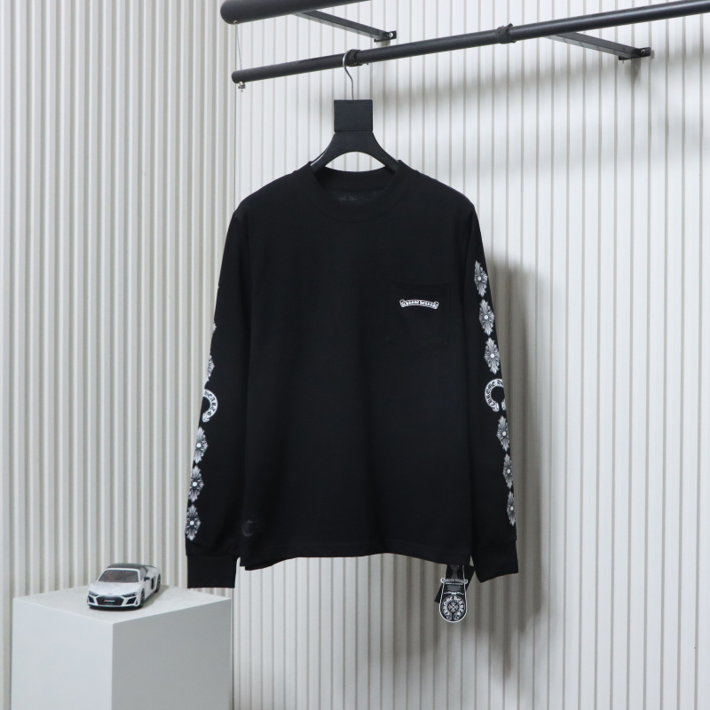 Chrome Hearts Fleur Cross Long Sleeve T-Shirt Black
