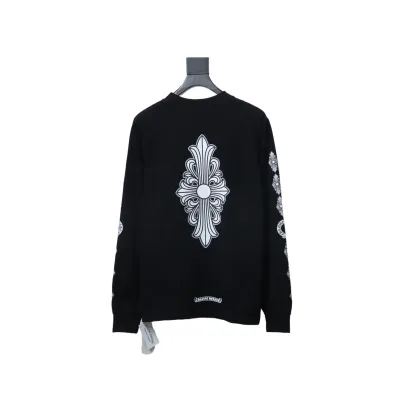 Chrome Hearts Fleur Cross Long Sleeve T-Shirt Black 01