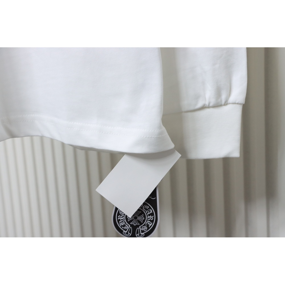Chrome Hearts Lemon Green Horseshoe Floral Long Sleeve T-Shirt White
