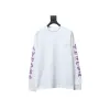 Chrome Hearts Purple Neck Logo Long Sleeve T-Shirt White