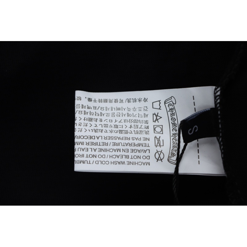 Chrome Hearts Yellow Neck Logo Long Sleeve T-Shirt Black