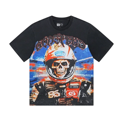 Godspeed Racer Goldie T-shirt  1012 Black Wash 01