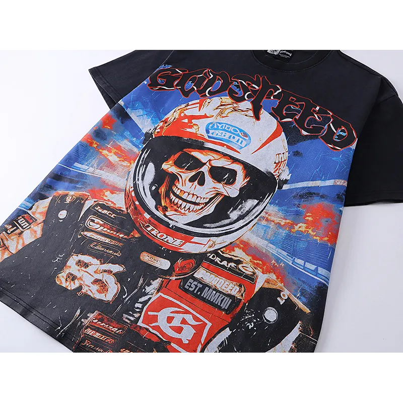 Godspeed Racer Goldie T-shirt  1012 Black Wash