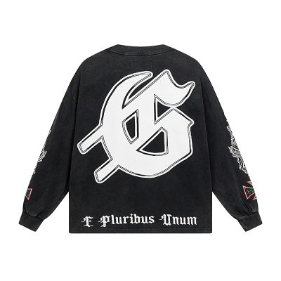 Godspeed Rocker Layered Long Sleeve T-shirt  1103 Black Wash 02