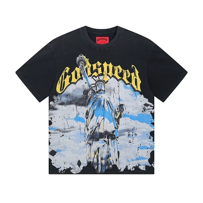 Godspeed Chrome Liberty T-Shirt 1015 Black Wash 01