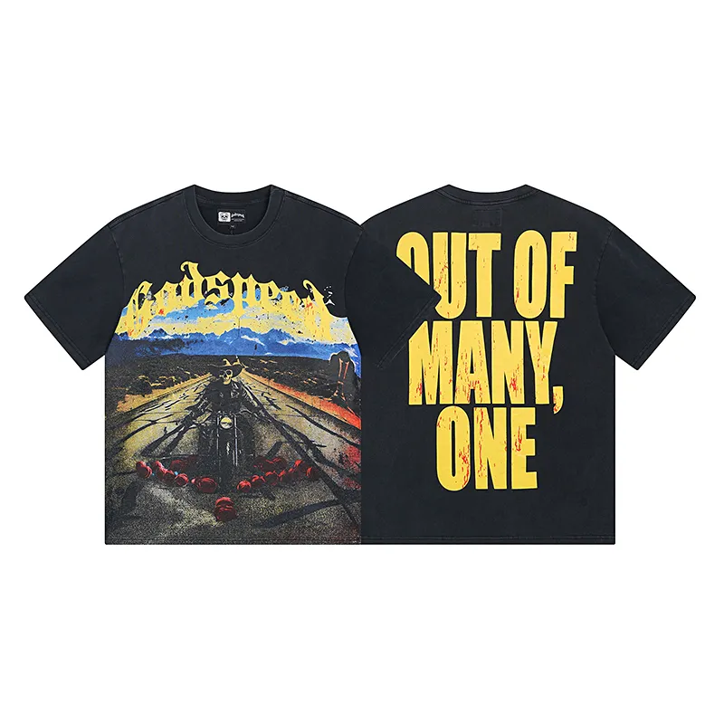 Godspeed Long Lonely Road T-shirt 1011 Black Wash