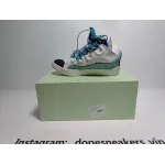 Lanvin Leather Curb White Blue