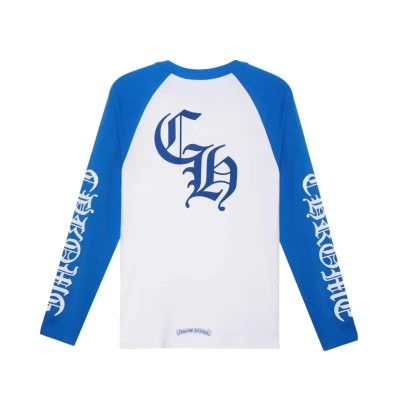 Chrome Hearts CH Baseball Shirt WhiteBlue CH-536 02