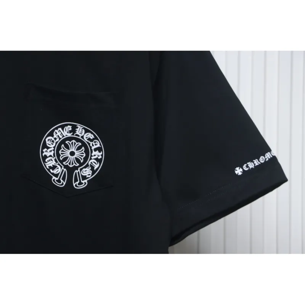 Chrome Hearts Horseshoe Logo Pocket T-Shirt Black