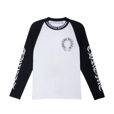 Chrome Hearts Horseshoe Neck Logo 34 Shirt 'BlackWhite' CH-22214 01