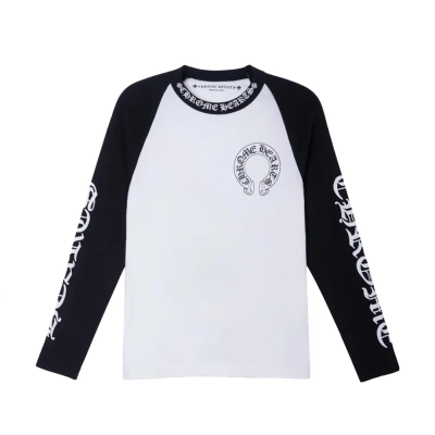Chrome Hearts Horseshoe Neck Logo 34 Shirt 'BlackWhite' CH-22214 01
