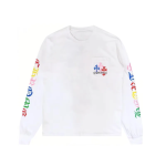 Chrome Hearts Multi Color Cross Logo Long Sleeves T-shirt White CH-0605