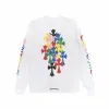 Chrome Hearts Multi Color Cross Logo Long Sleeves T-shirt White CH-0605