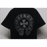 Chrome Hearts Silver Horseshoe Print Black T-shirt