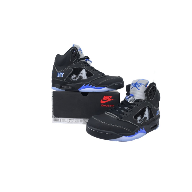 Awake NY x Air Jordan 5 Retro 'Black Racer Blue' DV4982-004