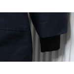 Moose Knuckles Women's Debbie Down Bomber Jacket W Fur Navy Blue