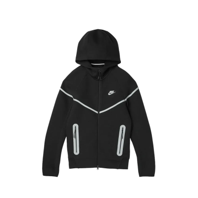 Nike Sportswear Tech Fleece Full Zip Hoodie & Joggers Reflective Details Set Black Bemis Silver 02