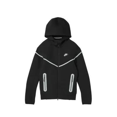 Nike Sportswear Tech Fleece Full Zip Hoodie & Joggers Reflective Details Set Black Bemis Silver 02