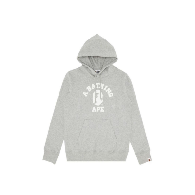 BAPE Ape Head Logo Hoodie Grey 01
