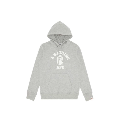 BAPE Ape Head Logo Hoodie Grey 01