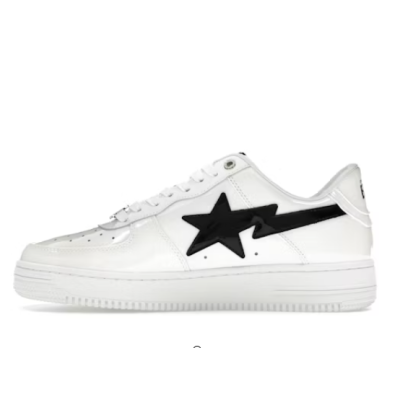A Bathing Ape Bape Sta #2 White Patent 01