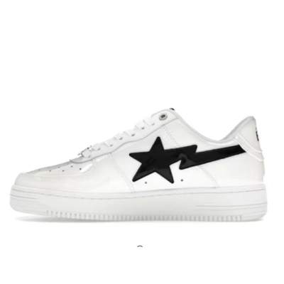 A Bathing Ape Bape Sta #2 White Patent 01