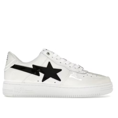 A Bathing Ape Bape Sta #2 White Patent 02