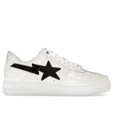 A Bathing Ape Bape Sta #2 White Patent 02