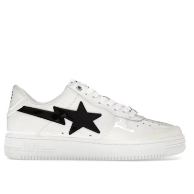 A Bathing Ape Bape Sta #2 White Patent 02