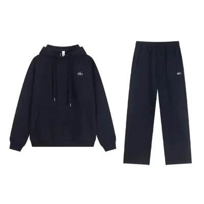 alo yoga Accolade Hoodie Sportswear Set Blue  01