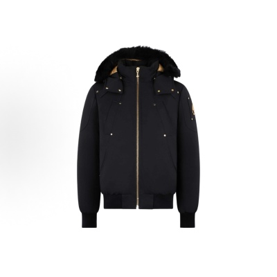 Moose Knuckles Original Ballistic Bomber Jacket  Gold Series  Black Fur（NFC) 01
