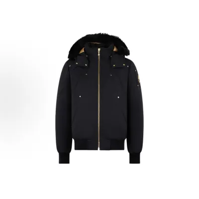 Moose Knuckles Original Ballistic Bomber Jacket  Gold Series  Black Fur（NFC) 01