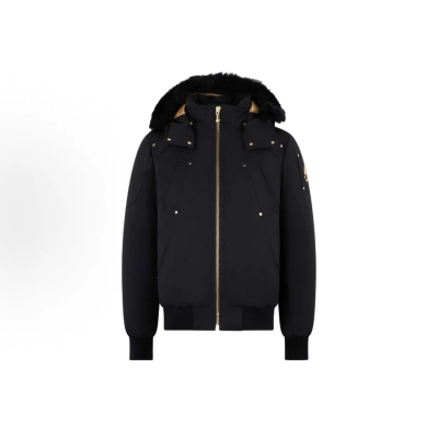 Moose Knuckles Original Ballistic Bomber Jacket  Gold Series  Black Fur（NFC) 01