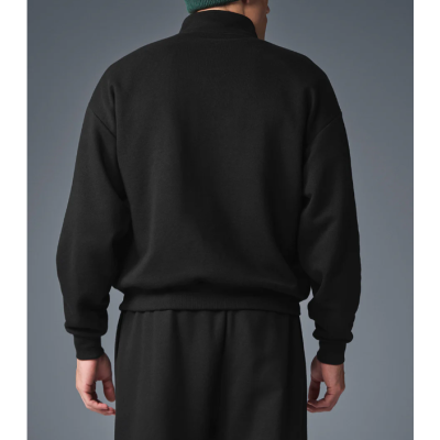 alo yoga Accolade 1/4 Zip Pullover Sportswear set Black 02