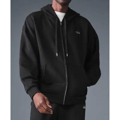 alo yoga Accolade Full Zip Hoodie Black 01
