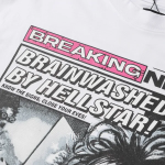 Hellstar Breaking News Long-Sleeve T-Shirt D3232 BlackWhite