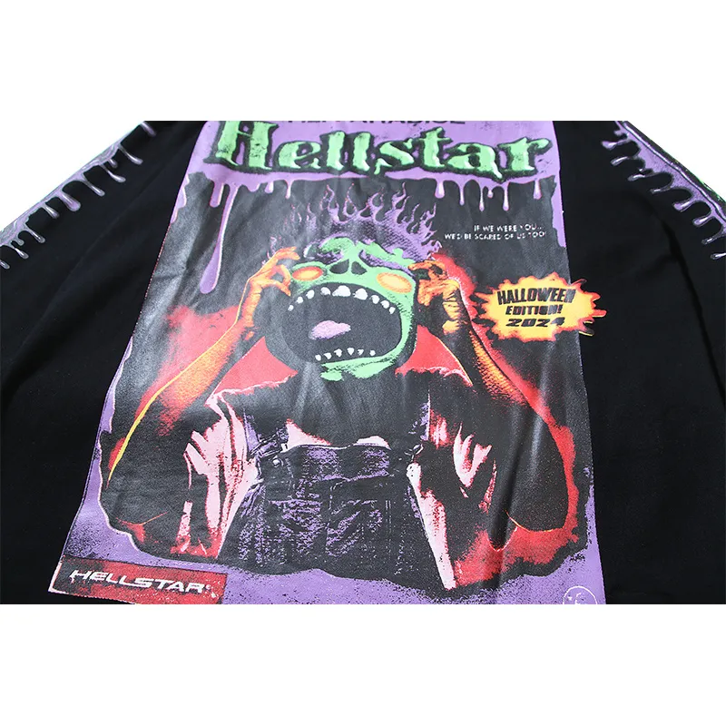 Hellstar Horror Book Long-Sleeve T-Shirt #590 BlackWhite