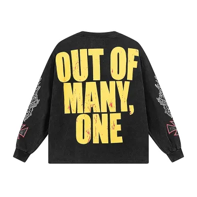 Godspeed Long Lonely Road LS Thermal Tee #1100 Black Wash 02