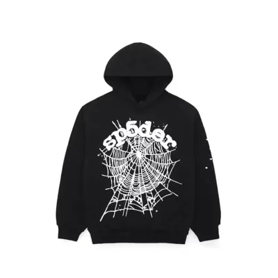 Sp5der Spider Worldwide Black OG Web Hoodie 01