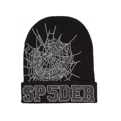  Sp5der Web Beanie Black 01
