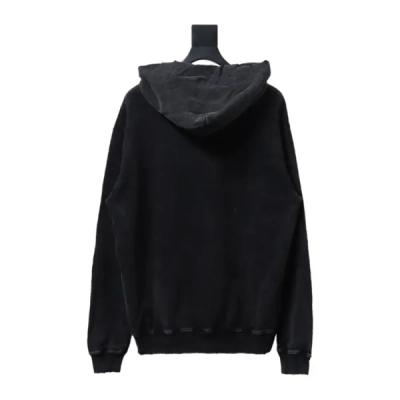 Balenciaga Clothes 1917 College Graphic Printed Hoodie Black 02