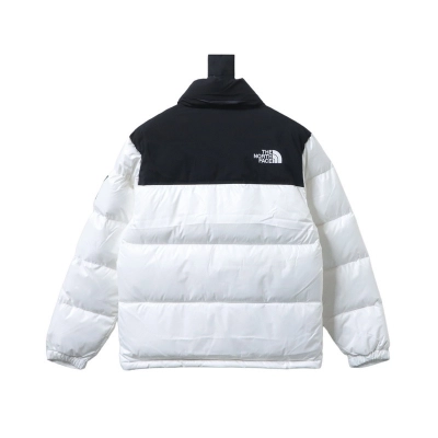 TheNorthFace Large checkered down jacket 'White Black' 02