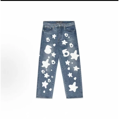 Sp5der FW24 8daysofSP5DER Whale Bubble Printed Jeans 01