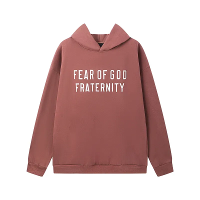 Fear of God Essentials Heavy Fleece Hoodie & Sweatpant Set Claret Red 02