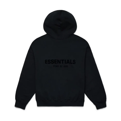 Fear of God Essentials Pullover Chest Logo Hoodie Stretch LimoBlack FW22 02