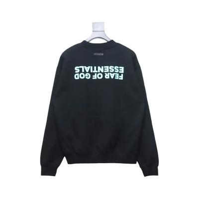 Fear of God FOG 24FW Small inverted letter round neck black sweatshirt 01