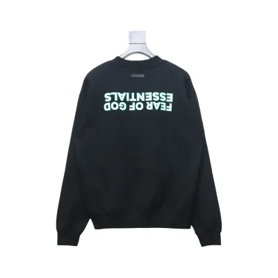 Fear of God FOG 24FW Small inverted letter round neck black sweatshirt 01