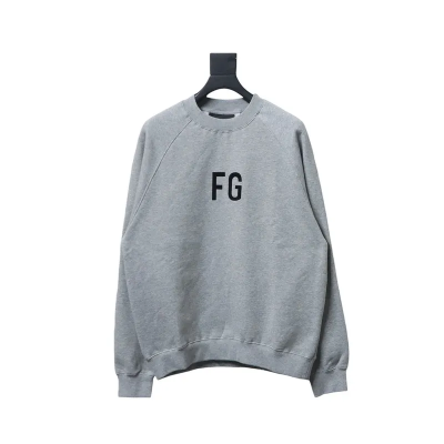 Fear of God FOG double line 24FW FG lettering round neck hoodie 01