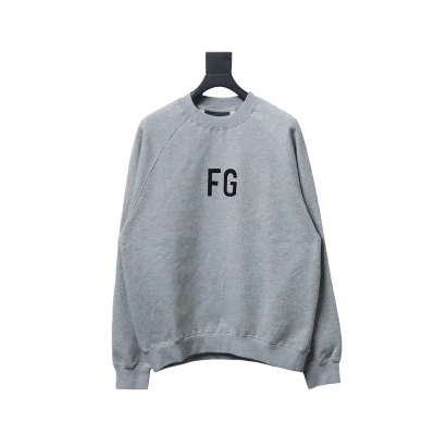Fear of God FOG double line 24FW FG lettering round neck hoodie 01