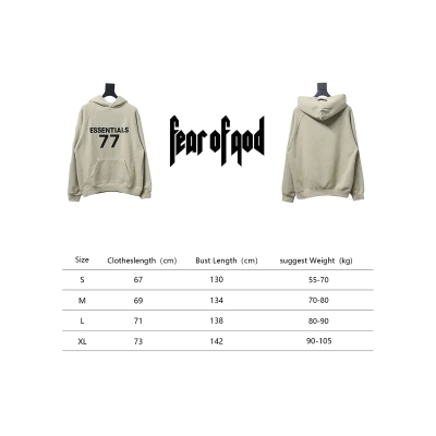 Fear of God FOG essential double line flocked 77 print hooded sweatshirt 02